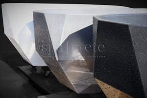 Geometric Modern Freestanding Concrete Bathtub Colours Colors Signature Series SpaCrete