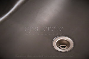 Geometric Modern Freestanding Concrete Bathtub Industrial Grey Signature Series SpaCrete