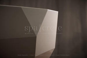 Geometric Modern Freestanding Concrete Bathtub Titanium White Signature Series SpaCrete
